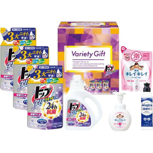 10/10限定 抽選で100%ポイントバック 【内祝い 洗剤 セット 送料無料 送料込※沖縄 離島除く】ライオン トップクリアリキッド抗菌バラエティギフト LKK-30A 出産 初盆 お歳暮 お返し 出産内祝い 初節句 香典返し 出産祝い ギフト 結婚内祝い 結婚祝いのサムネイル