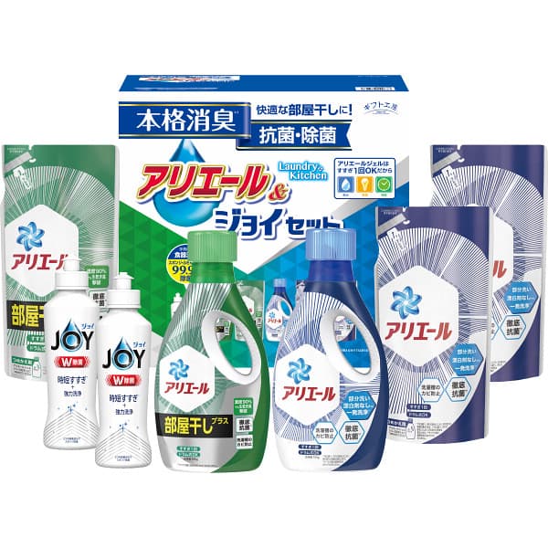 10/10限定 抽選で100%ポイントバック 【内祝い 洗剤 セット 送料無料 送料込※沖縄 離島除く】 ギフト工房 アリエール＆ジョイセット AJS-40E 出産 入園内祝 初盆 七五三 お返し 出産内祝い 香典返し 出産祝い ギフト 結婚内祝い 結婚祝い おしゃれ オシャレのサムネイル