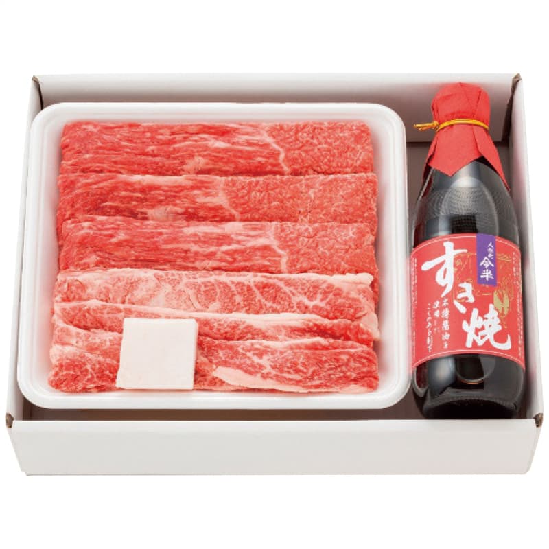 お歳暮 鍋 送料無料 メーカー直送 松阪牛すき焼き用＆人形町今半すき焼き割下詰合せ MBSW40-100MA 代引き後払い不可品 グルメ セット 詰め合わせ ギフト 御歳暮 お年賀 御年賀 冬ギフトのサムネイル