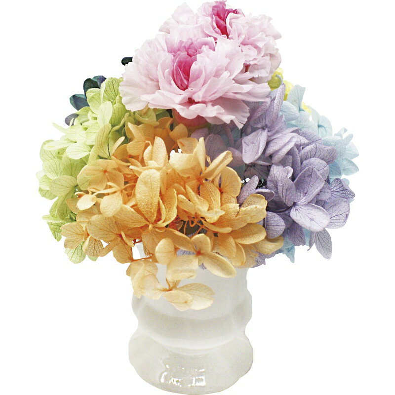 内祝い お祝い ギフト 装飾品【送料無料】 プリザーブドフラワー なないろ MF-18L 花 出産内祝い 結婚内祝い 入学内祝い 成人内祝い 香典返し お返し 新生活 プレゼント 七五三