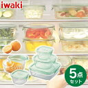 【送料無料】 イワキ パック&レンジ 角型5点セット グリーン PSC-PRN-5G