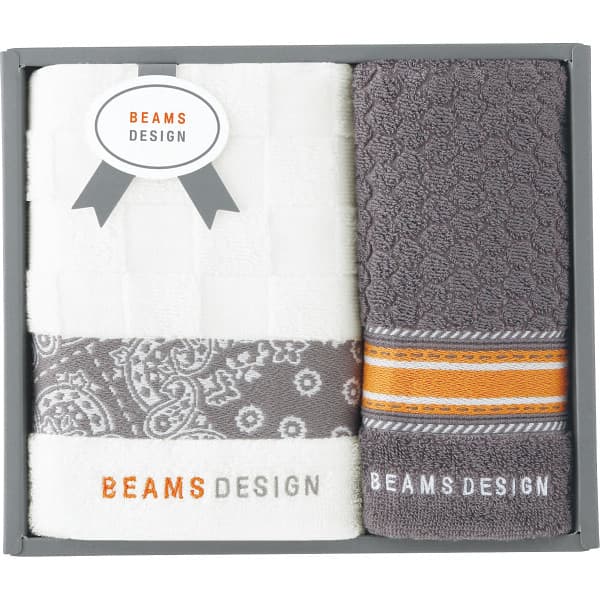 BEAMS DESIGN ビームスデザイン チェッカーバンダナ フェイスタオル・タオルハンカチセット グレー 51-3139150 出産内祝い 内祝い 結婚内祝い 快気祝い 入学内祝い 成人内祝い 香典返し お返し お供え 贈り物 お礼 粗品 景品のサムネイル