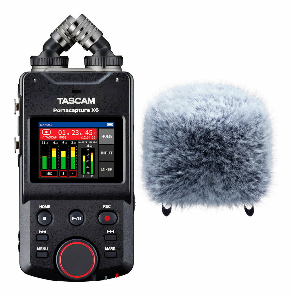 【送料込】TASCAM Portacapture X6+WS-86 32bitフロート録音 6トラックポータブルレコーダー/ウィンドスクリーン付