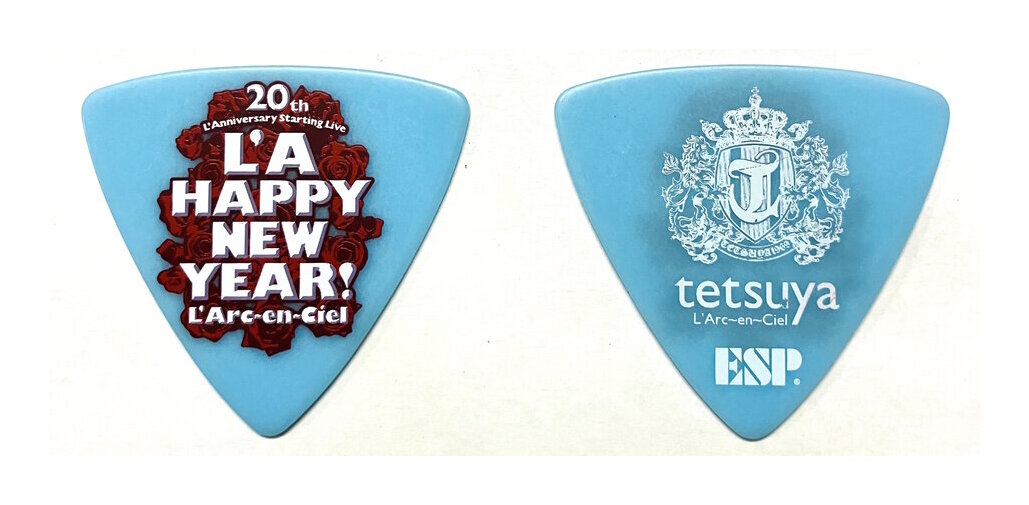 【メール便・送料無料・代引不可】ESP 20th L’Anniversary Starting Live “L’A HAPPY NEW YEAR!” Blue L’Arc～en～Ciel tetsuya ピック 18枚セット