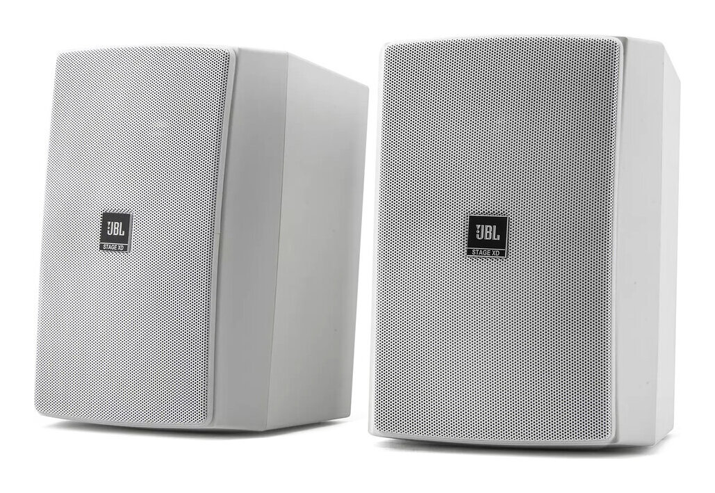 【送料込】JBL STAGE XD-5 WHT (ペア) 全天候型 2ウェイ コンパクト スピーカー JBLXD5WHT