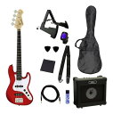 【送料込】Legend LJB-MINI/CA(Candy Apple Red) ショートスケール ミニ・ベース/未来のロックスター10点セット