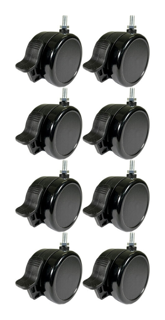 【送料込】Sound Magic CAPU75S/8個セット / 75mmブレーキ付き大型キャスター【代金引換不可】