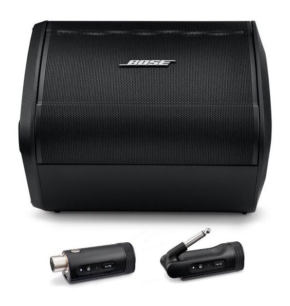 BOSE S1 PRO+/楽器用+マイク用送信機/WL INS + WL M/L TRANSMITTER付 3チャンネル ミキサー/Bluetooth 搭載 ワイヤレス 小型 オールインワン PA スピーカー