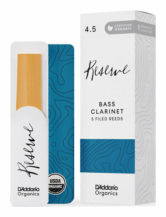【送料込】D’Addario Woodwinds ODER0545 強度:4.5 [5枚入] ダダリオ オーガニックス(レゼルヴ) バスクラリネット用 最高級 リード