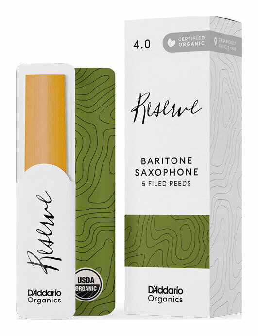 【送料込】D’Addario Woodwinds ODLR0540 強度:4 [5枚入] ダダリオ オーガニックス(レゼルヴ) バリトンサクソフォン用 最高級 リード
