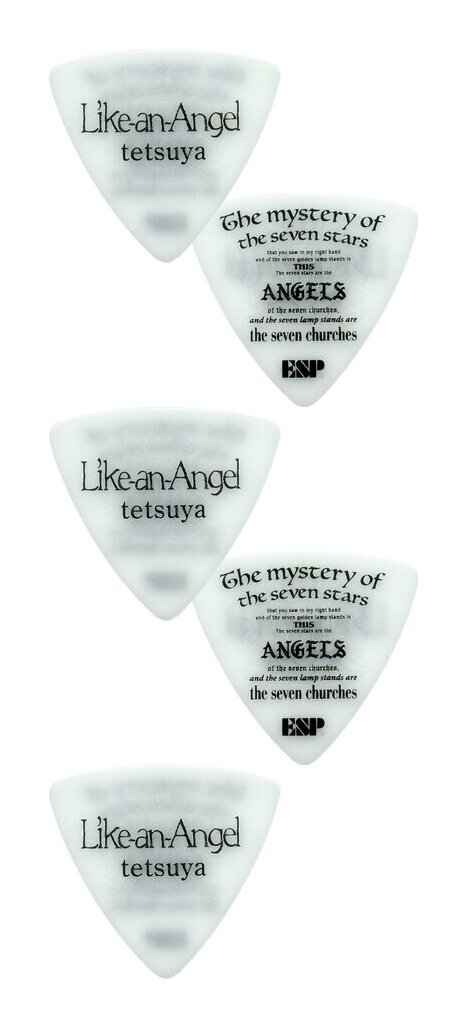 【メール便 送料無料 代引不可】ESP PA-LT10-LikeanAngel White/5枚セット Like～an～Angel tetsuya ピック ラルクアンシエル