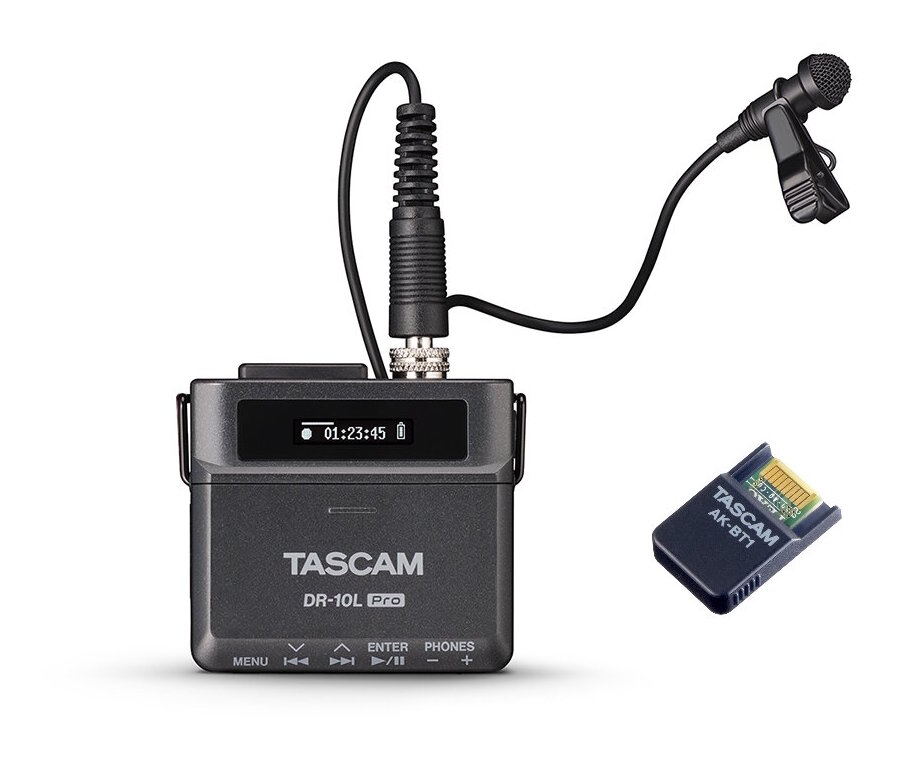 【送料込】TASCAM DR-10L Pro AK-BT1 32ビットフロート録音対応 ピンマイク フィールドレコーダー/Bluetoothアダプター付