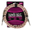 【送料込】ERNIE BALL 6426 ギターケーブル ブレイデッド・ジャケット Emerald Argyle 3.05m S/S
