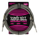 【送料込】ERNIE BALL 6429 ギターケーブル ブレイデッド・ジャケット Silver Fox 3.05m S/S