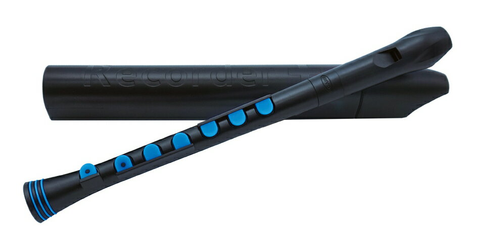 【送料込】NUVO N320RDBBL Recorder+ ブラック/ブルー ふた付 ジャーマン式ソプラノリコーダー