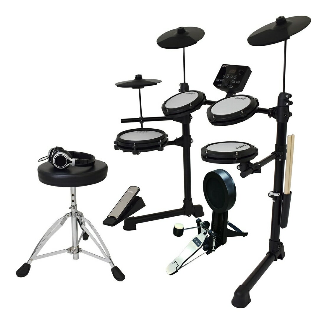 【送料込】ONETONE OTDD-100 WH/交換用バスドラセット付 デジタルドラムセット 電子ドラムキット【ポイント5倍】