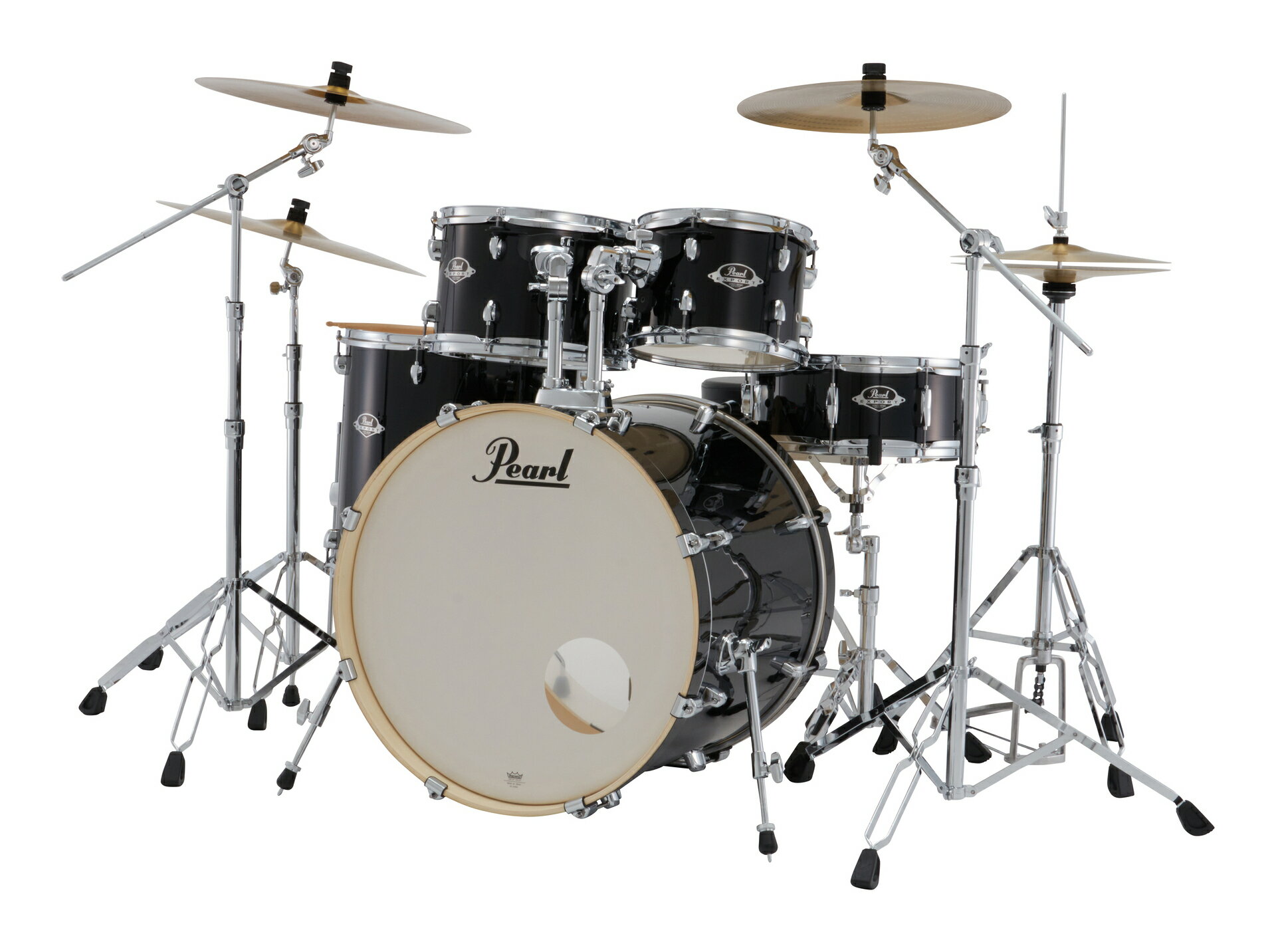 【送料込】Pearl EXX725SN/C-2CS #31 ジェットブラック EXPORTシリーズ 2クラッシュシンバル仕様 ドラムセット