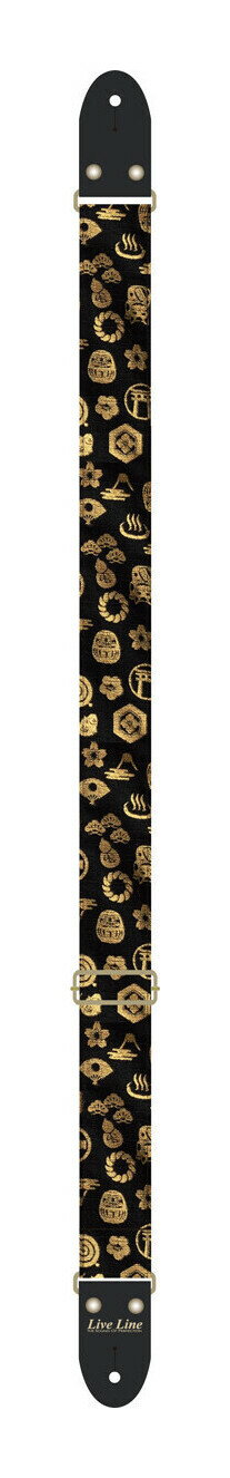 【メール便・送料無料・代引不可】Live Line LS2400JI ジャパニーズアイコン 和柄 50mm幅 ギター ストラップ
