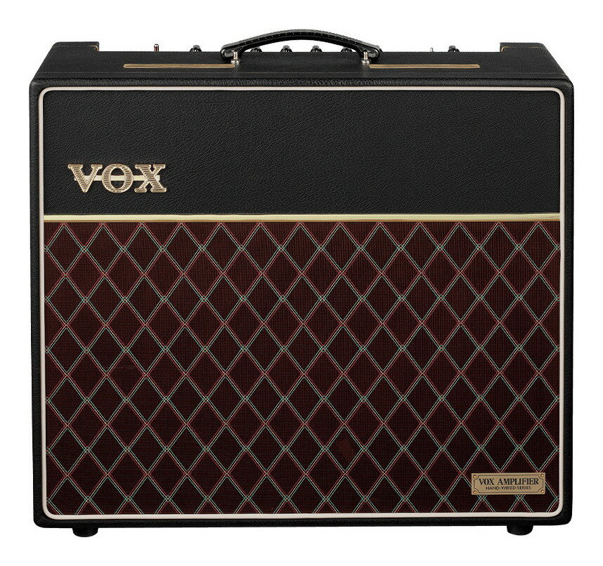 1960年代の実機を分析、研究。その成果を集大成したAC-HWRが登場ヴィンテージの楽器が高価で取引されているのは、その希少性はもちろんですが、ヴィンテージ特有のサウンドも大きな要因になります。60年代からほとんど同じ回路で作り続けられているAC30ですが、ヴィンテージの実機は筆舌し難く芳醇で音楽的であると言われます。1.ヴィンテージ・サウンドへの肉薄1.1電源回路の見直し基本仕様上は同じであっても、現在のものとヴィンテージ・アンプの電源の動的特性は大きく異なっています。現在の電源回路は安定して動作するために電圧変動の少ないように設計され、それが電源としては良いものとなっています。一方、ヴィンテージ・アンプの電源は大きなスピーカの動作に対して呼応するように変動する特徴があります。これによってヴィンテージ・アンプ特有の「コンプ感」、「サグ感」が生まれていました。今回ヴィンテージのAC30の電源回路を測定し、この特性に迫った電源を新たに設計しました。これによってギタリストにとって気持ちのいい、浸ることのできる弾き心地を生み出しました。しかしながら、ただ単にVintageの特性を真似ると、特に大音量時に「ゴーストノート」という弾いた実音とは無関係な音程感のある異音が出力されることがあります。サウンドを優先させるか?ゴーストノート対策を優先するか?という中で、かつてAC30CC2では電源の平滑回路を切り替えるスイッチを搭載していました。今回の新設計の電源回路はサウンドとレスポンスを犠牲にすることなくゴーストノートの対策も施されています。1.2出力トランス出力トランスもヴィンテージ・サウンドを構成する大きな要素です。仕様上同じであっても出てくる音は異なってしまいます。ヴィンテージ・アンプの心地よい倍音成分の要因の一つです。これはトランス部分での飽和歪みによるものですが、こちらはトランス=変圧器のスペックでは測れないところがあるため、試作を何度も繰り返し、ヴィンテージのサウンドになるように調整をしたカスタムトランスを採用することになりました。1.3キャビネットキャビネットに使用する板材の厚さも見直しました。ヴィンテージACシリーズのキャビネットは少し薄い板材を使っており、それによってミッドレンジがふくよかかつ広がりのあるものとなっていたのです。今回のキャビネットはヴィンテージ・アンプと同じ板の厚さとし、より迫ったサウンドを実現させます。2.実用的な機能について60年代当時の仕様をそのまま受け継いだアンプは分かりやすいイメージではありますが、今回はシンプルさをできるだけ維持しながら実戦で使いやすい機能を持った製品とし、今のギタリストに使いやすい機能を搭載することにしました。2.1スプリングリバーブヴィンテージアンプのサウンドはやはり「浸れるサウンド」です。これに加えてギターアンプで何があれば「浸れるサウンド」となるか?というところで考えたのがスプリングリバーブです。ギターサウンドの多くにリバーブが使われています。スプリングリバーブユニットはこの全真空管アンプとの相性に優れたデバイスとして採用しました。2.2 FXループご存知のように現代は自分のサウンドを作るにあたって多くのエフェクトを組み合わせていることが60年代に比べてかなりポピュラーになっています。そこで問題になるのが歪んだアンプと空間系、モジュレーション系、ピッチシフト系のエフェクトとの組み合わせです。これらの効果を歪ませてしまうと、どうしても澱んだサウンドになってしまいます。これを解決すべくFXループを搭載し、エフェクトの効果を綺麗に出力できるようにしました。2.3スピーカーアウトちょっとしたことですが、比較的大きな音の出るモデルAC30、AC15の内蔵スピーカーをプラグ付きの接続ケーブルとし、簡単に外せるようにしました。これによって小音量を求められるところでアッテネーターを容易に接続する事ができます。出力:15W RMS＠8/16Ω真空管:ECC83/12AX7(x4)、ECC81/12AT7(x1)、EL84(x2)、GZ34(整流管)スピーカー:Celestion Alnico Blue(12インチx1、16Ω)インプット:NORMALチャンネルHigh、Low/TOP BOOSTチャンネルHigh、Low/Foot Switch,RETURNアウトプット:Speaker Output(x2),SEND外形寸法:591(W)x 263(D)x 567(H)mm質量:22.7kg付属品:電源ケーブル、VFS1フットスイッチ※製品の外観及び仕様は予告なく変更することがあります。※製品の色調は実際の色と多少異なることがあります。