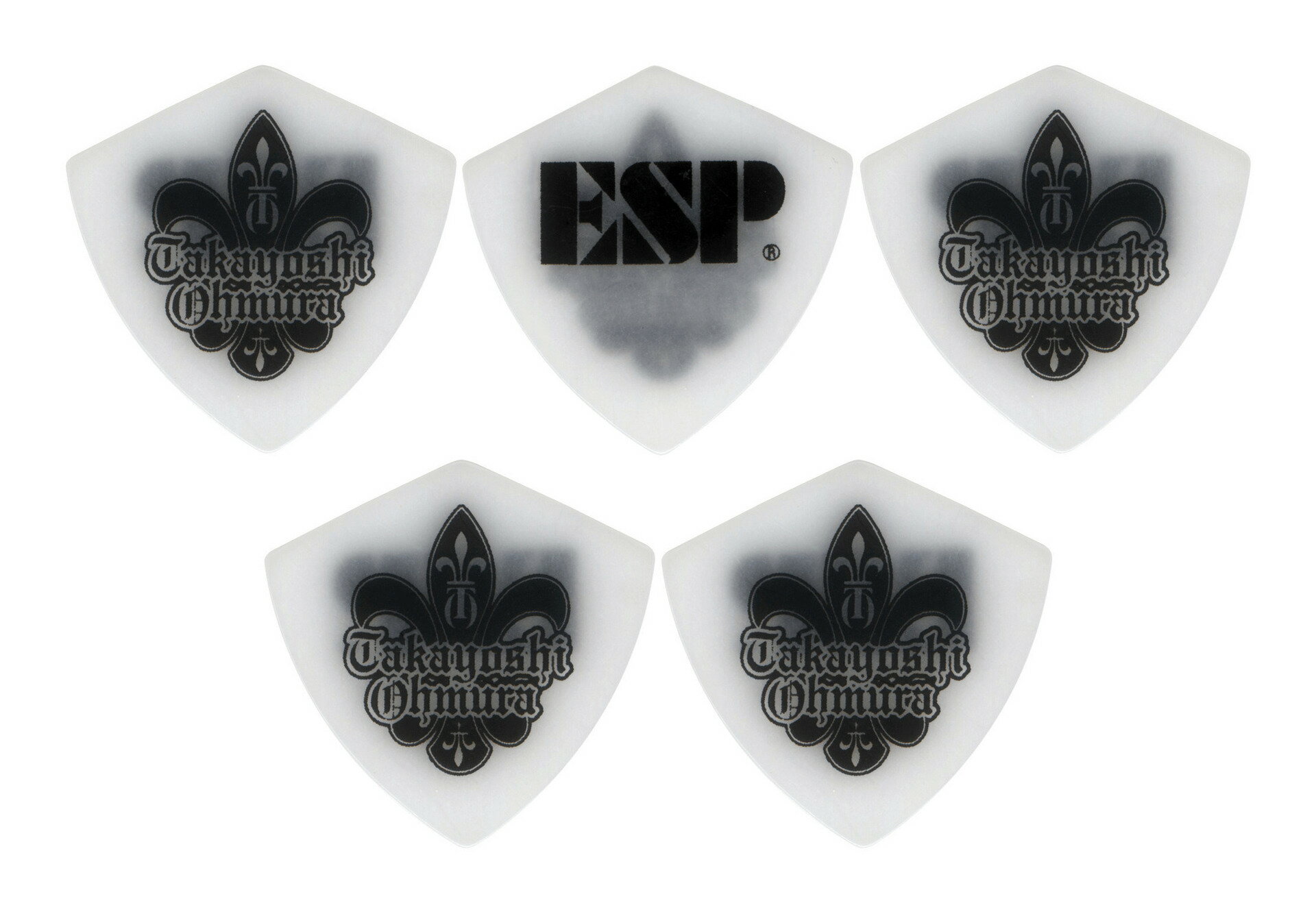 【メール便・送料無料・代引不可】ESP PA-TO08/5枚セット ホワイト 大村孝佳 ギター ピック