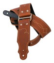 【送料込】Franklin GSA-CA-NBS Caramel 本革 ギターストラップ レザー ストラップ Leather & Chrome Guitar Strap