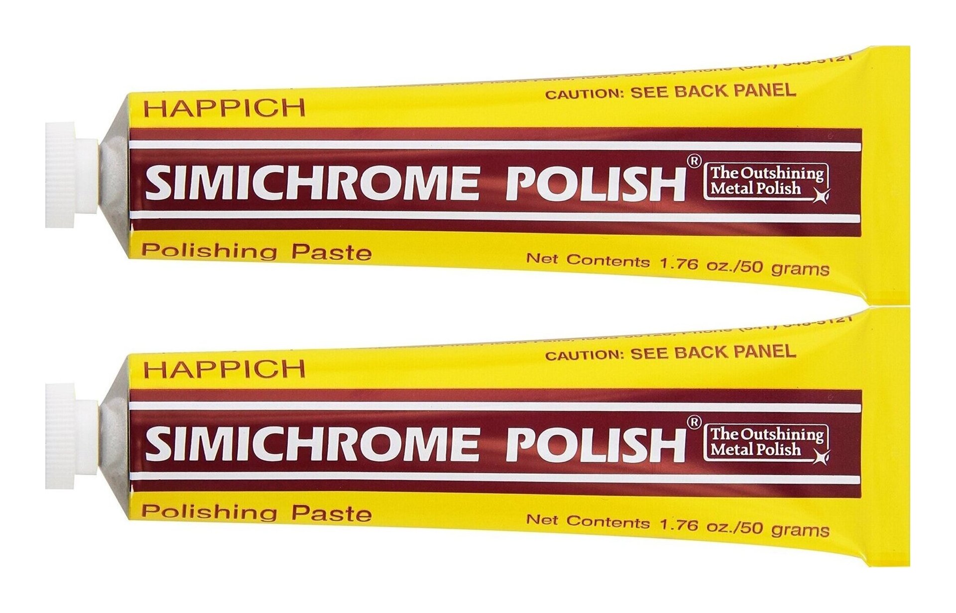 【ゆうパケット発送】・お問い合わせ番号による郵便追跡サービスがご利用いただけます。※一部定形外郵便発送商品には追跡サービスはございません。・お届けは郵便受けへの投函で完了となります。・日付・時間帯指定はお受けできません。・お届けまで2～5日ほどかかります(お届け地域により異なります)。・繁忙期やお届け地域によっては10日前後かかる場合がございます。・配達の遅延・紛失または破損した場合の補償はございません。・郵便受けに入らないサイズの商品は持ち戻りになる場合がございます。(1)まず、チューブから搾り出したシミクローム・ポリッシュを布に少量取り、汚れを落としたい部分にまんべんなく塗り広げます。(2)そして2分以上のインターバルを置いて、シリコン等を含まないクロスなどで金属面を磨きながら拭き取ります。一度の使用で汚れが完全に落ちない場合、(1)と(2)を繰り返して下さい。特にアルミやブラスなど傷つきやすい金属に使用する場合、力を入れすぎず慎重に、根気よく作業を進めて下さい。布に汚れが付着しなくなれば、作業は完了。磨き上げられた金属面には保護フィルムが生成され、美しい光沢を数ヶ月間保ち続けます。