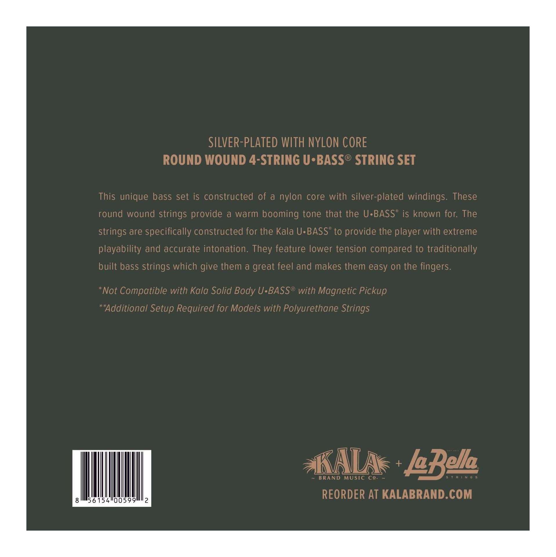 【メール便・送料無料・代引不可】KALA カラ KA-BASS4 U-BASS用 ラウンドワウンド ...