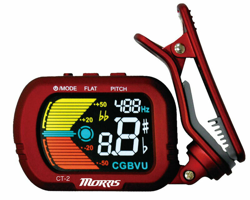 【メール便・送料無料・代引不可】Morris CT-2 モーリス ギター/ベース/ウクレレ/バイオリン/その他楽器用 クロマチック チューナー クリップチューナー