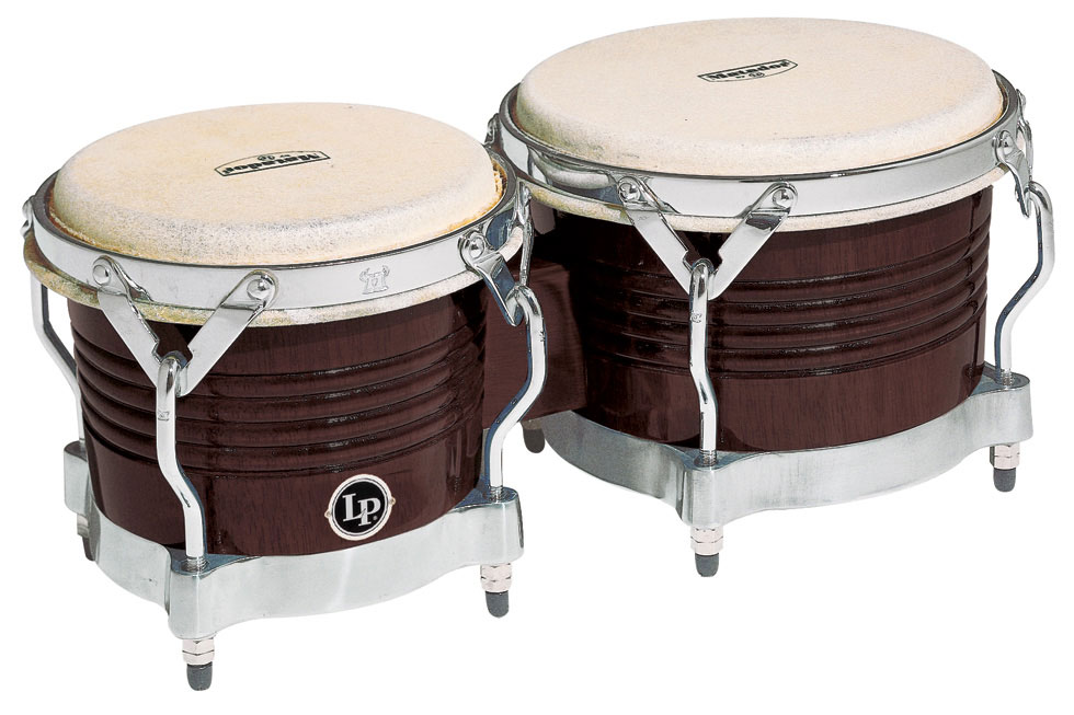 LP M201(Dark Brown/Chrome)Matador Wood Bongos ܥ ƥѡå Latin Percussion