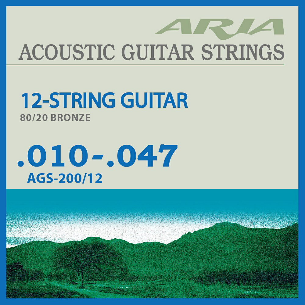 【メール便 送料無料 代引不可】【1セット】ARIA アリア AGS-200/12 10-47 12弦ギター用