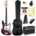 【送料込】【定番9点セット/VOXアンプ】Legend レジェンド LJB-Z RBS(Red Black Sunburst) ジャズベース エレキベース 初心...