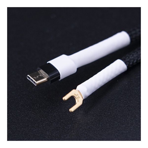 【メール便・送料無料・代引不可】KOJO TECHNOLOGY Clone1UC アースケーブル 1.2m USB TYPE C-Y型端子(M4推奨)