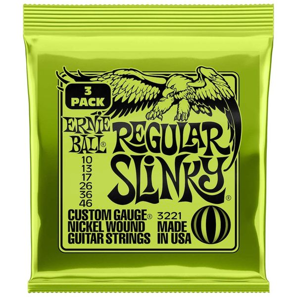 ERNIE BALL アーニーボール 3221  REGULAR SLINKY 3セットパック エレキギター弦