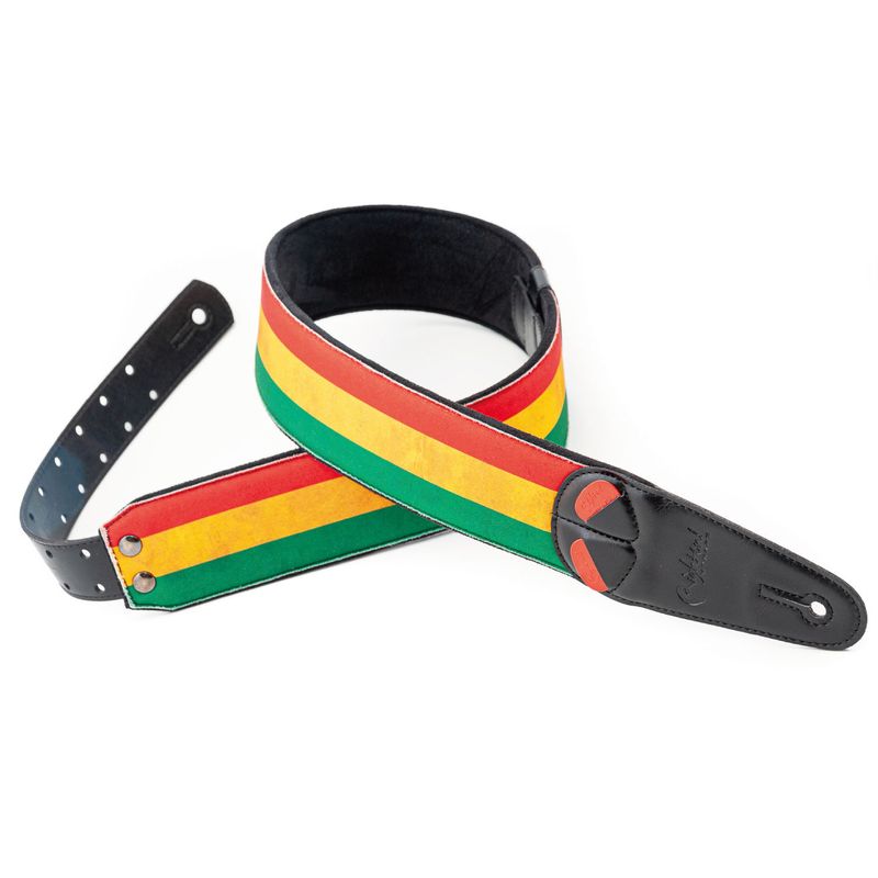 【ポイント5倍】【送料込】RightOn! STRAPS LEGEND RASTA Unique ギター・ベース用ストラップ