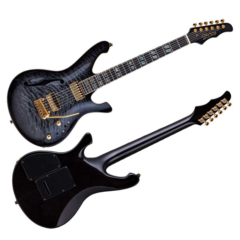 【お取り寄せ】※メーカー品切れの場合、お時間をいただく場合もございます。お急ぎの方はお手数ですが、ご注文の前にメールで在庫の確認のお問い合わせを下さい。【※重要※配送/決済についてのご注意】・本品は大型商品のため、お届け日及び時間指定配達に対応しておりません。システムの都合上、ご注文時に日時指定が可能な状態になっている場合がございますが、実際はお届け日及び時間指定をお受けできませんので、予めご了承ください。※弊社より商品を発送後、配送業者から受取人様へお届け日時の打合せのお電話をさせていただく場合がございます。・本品は代金引換によるお支払いをお受けできません。・本品は宅配便による玄関先までの配送のみとなりますので、開梱、組立て、設置等はお客様にて行なっていただく必要がございます。また、ピアノ、スピーカー等の組立ては必ず大人2人以上で行なってください。・ドライバー一人での配送となりますので、お届けの際にエレベーターの無いマンション等の2階以上や一軒家の場合でも玄関前まで持ち運びのお手伝いをしていただく場合がございます。・北海道・沖縄県・離島および一部地域への配送には追加料金が必要です。詳しくはお問い合わせください。上記内容をご理解いただきました上でのご注文をお願い申し上げます。今は亡き松原正樹氏が求めていた音へのこだわり、プレイヤービリティへのこだわり、そのG1が持っていた大切なノウハウポイントをモデルとして残したい。二人で描いた『想いをカタチに…』を継承していくモデル、それが『MD-G1/Reborn』です。MD-G1/R ブリッジと糸巻Steel saddleは音の要、EV510T-FEを標準装備元祖G1には Steel bolckも組み込まれた。糸巻はSG381-05/MG-T locking keyを採用。実はこの糸巻はポストの高さが3段階違うものを選べる。このポストの段差アイデアは亡き松原正樹とクエストが考えたものなのでした。MM Produce M2 PickupAlnico#3をM1と同じ含侵方法を施し粘りのあるサウンドとふくよかなウオームトーンを演出する。キャラクターはM1に近いが、オールマイティーに設定のしやすいサウンド設計。中空の母体とG1ギターに近づくスタンダード設計。大和さんが盟友松原正樹さんと作り上げたギターサウンドを感じる逸品です。リアハムの野太いサウンドは大人の歪みにピッタリ。フロントでのウォームなトーンはジャズでもR&Bでも最高！とにかく弾きやすいし、セミアコ的なコンセプトをより幅広くしたイメージです。（MD-Premier G1）布川俊樹スペック・その他BodyTop :Quilted Maple / Arched topBody Back :MahoganyBody Construction :Hollow-chamber / F-holeNeck :Mahogany + Maple + Mahogany 3ply NeckNeck Joint :Set-neck joint and heel-less cutawayFingerboard :Ebony with Abalone original inlay position markersFret & Nut :24.75inches / 22FretsMachine Head :GOTOH SG381 MG-T Locking-TunerTremolo :GOTOH EV510T-FE GGPickups :Front : MD-Original M2/N Alnico #3 PickupRear : MD-Original M2/B Alnico #3 PickupControl :Mater Volume, Mater Tone, Coiltap SW, 5Way Select SWAccessories :Playtech/ EG-Bag Black※製品の仕様、デザインは予告無く変更する場合があります。※画像は撮影用商品のため、お届けする商品とは木目、色などの外観が異なります。