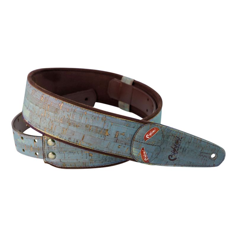 【ポイント5倍】【送料込】RightOn STRAPS CORK Teal ギター ベース用ストラップ