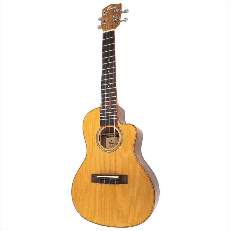 【お取り寄せ】※メーカー品切れの場合、お時間をいただく場合もございます。お急ぎの方はお手数ですが、ご注文の前にメールで在庫の確認のお問い合わせを下さい。台湾ブランドKai Ukuleleシダートップ×コーディアサイドバックのコンサートサイズのカッタウェイモデル。ボディトップにはシダー材を用い、サイド・バックにはエキゾチックな杢目が美しいコーディア材を使用した当モデル。パドゥーク材のバインディングや指板上に描かれたバタフライのデザインが特徴的となっており、全体的に赤みがかった色合いがレトロな雰囲気を醸し出しております。当モデルはカッタウェイ仕様なっており、より高い演奏性を求める方にお勧めです。サイドに開いた第2のサウンドホールが演奏者のモニターにもなり、豊かに響く構造となっております。厳選された材と美しい外観から織り成すKaiサウンドをお楽しみくださいませ。◆スペックブランド：Kai Ukulele品番：KC-700サイズ：コンサートサイズ(カッタウェイ仕様)ボディトップ：シダー単板サイド・バック：コーディア材合板ネック：オクメ材指板：エボニー(14Fジョイント/18F)ブリッジ：エボニーロゼッタ：アバロン貝突板：コーディア材バインディング：パドゥーク材サドル＆ナット：牛骨ペグ：ダイキャストギア搭載弦：オリジナルフロロカーボン塗装：グロス仕上げエンドピン装着済(シルバー)専用ギグバッグ付全長：約615mmスケール：約380mmナット幅：約35mm※画像は撮影用商品のため、お届けする商品とは木目、色などの外観が異なります。