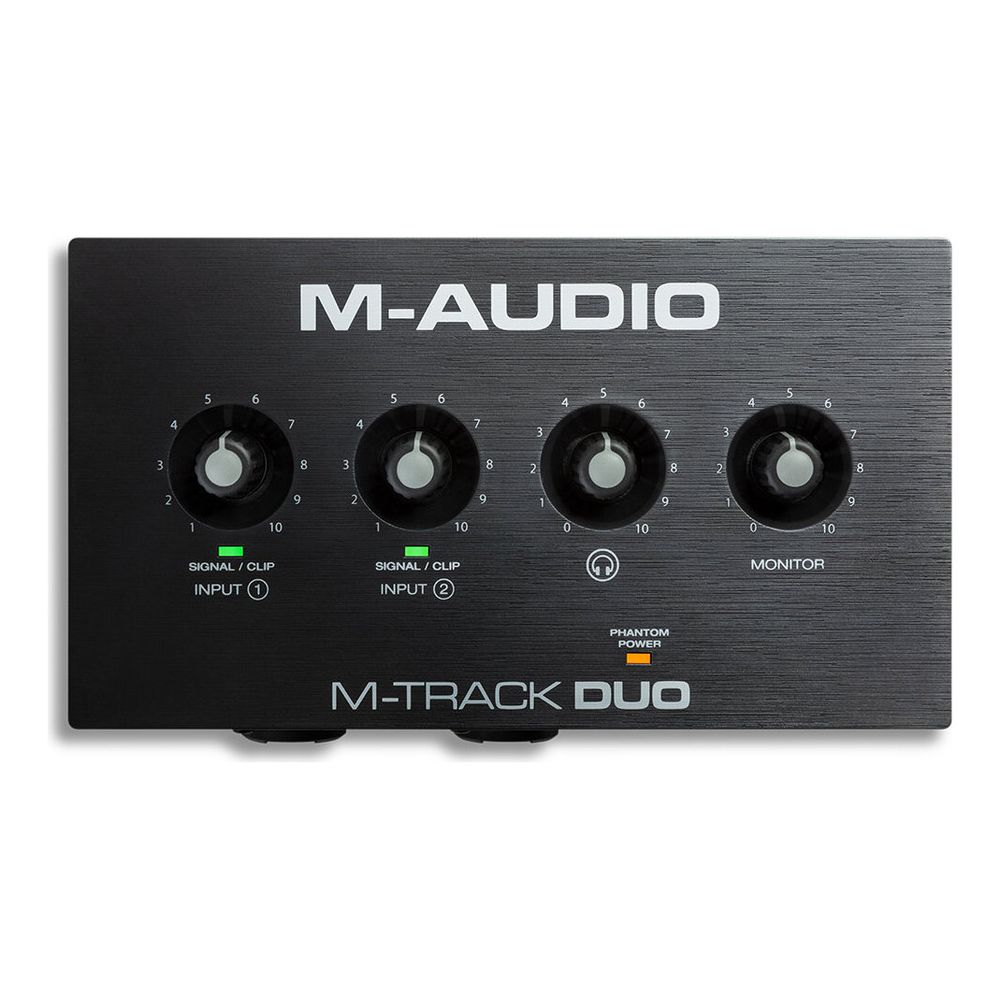 M-Audio M-Track Duo コンボ入力2系統 ファンタム電源搭載 48-KHz 2チャンネル USBオーディオインターフェース