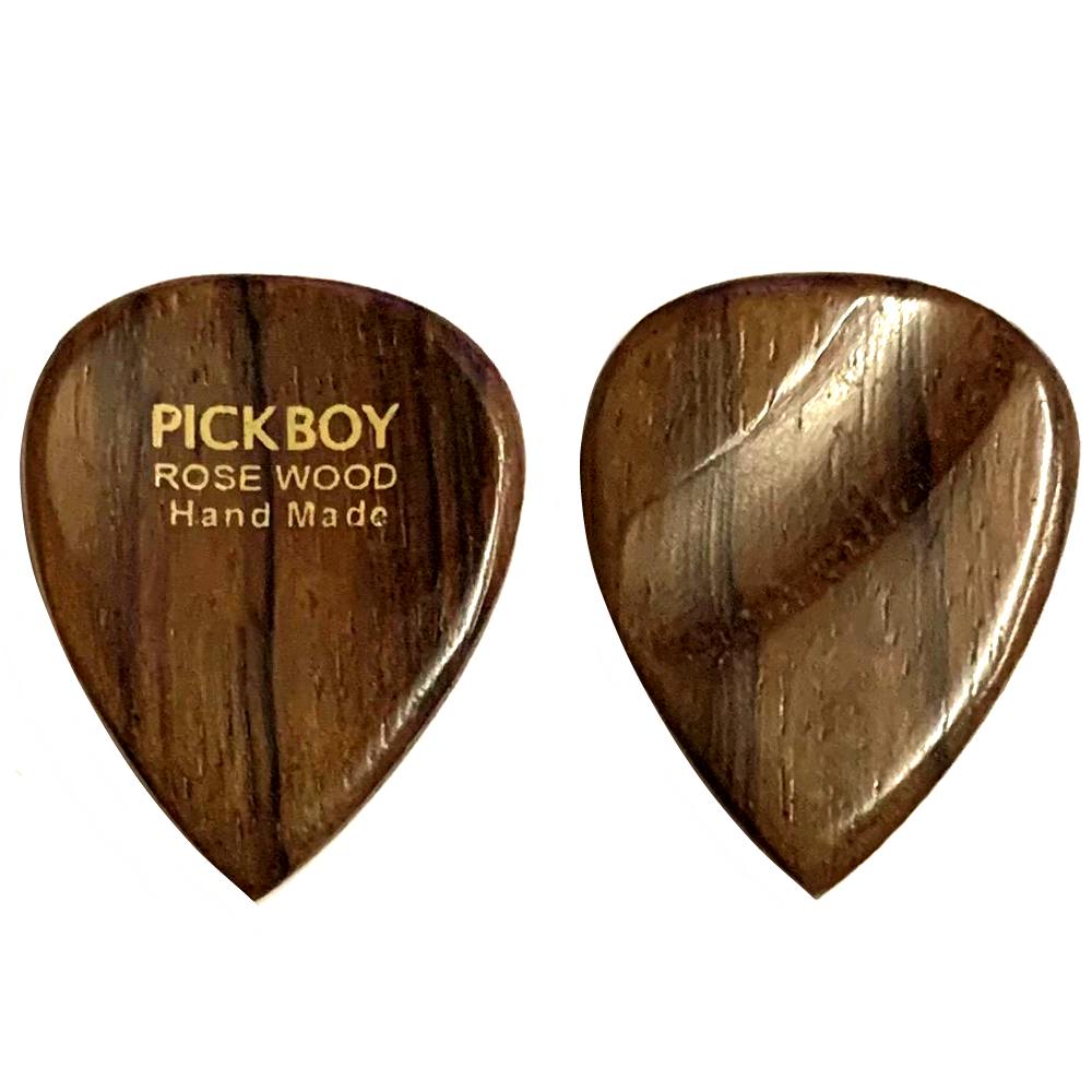【メール便・送料無料・代引不可】【3枚セット】PICKBOY ピックボーイ GP-RW/1 ROSE WOOD ローズウッド 紫檀 ギター ピック