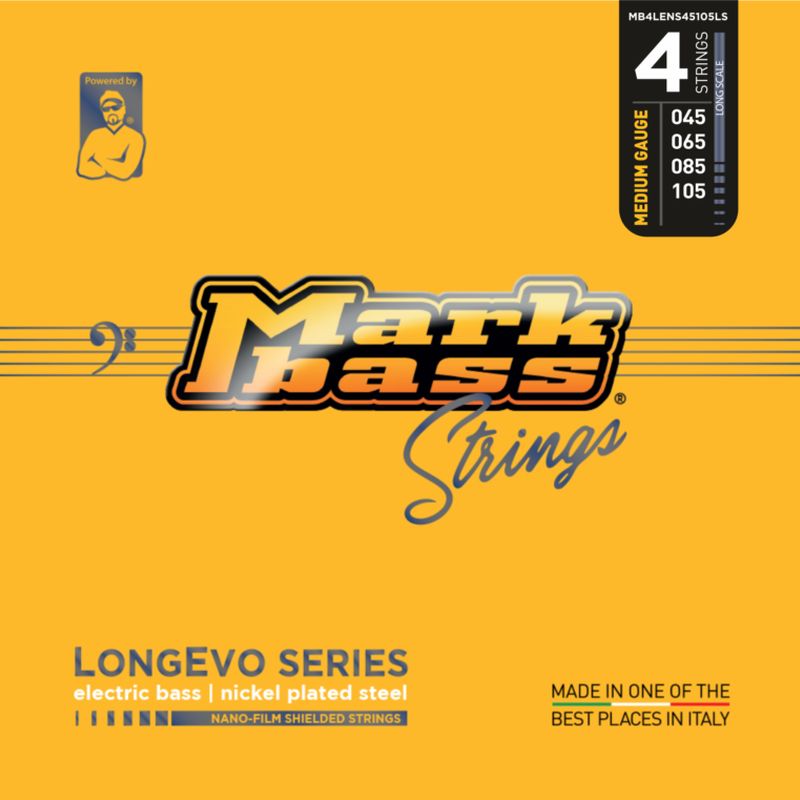 【メール便・送料無料・代引不可】【1セット】Markbass マークベース MAK-S/4LEN45105 ベース弦 45-105 LONGEVO シリーズ NICKEL PLATED STEEL コーティング弦