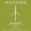 オーガスチン AUGUSTINE Phosphor Bronze Acoustic Guitar Strings medium ×6 老舗弦メーカーの新開発アコギ弦