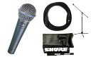 【送料込】SHURE BETA58A(ブームマイクスタンド+CANAREマイクケーブル付8点セット)