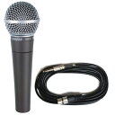 【送料込】SHURE SM58LCE/マイクケーブル5M XLR-フォン 付7点セット