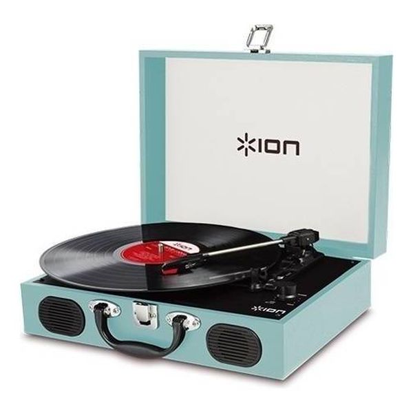 【送料込】ION AUDIO VINYL TRANSPORT Blue ポータブル トランク型 レコードプレーヤー 【smtb-TK】