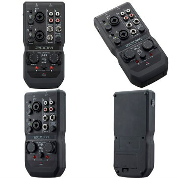 【ポイント5倍】【送料込】ZOOM ズーム U-24 モバイルレコーディングに、ライブパフォーマンスに 2in/4out Handy Audio Interface【smtb-TK】