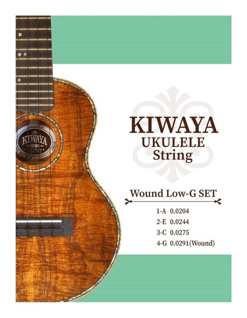 【メール便・送料無料・代引不可】KIWAYA KWLG SET ウクレレ弦 巻弦LOW-G セット/クリア1-3弦 ソプラノ コンサート テナー ウクレレ対応 フロロカーボン弦
