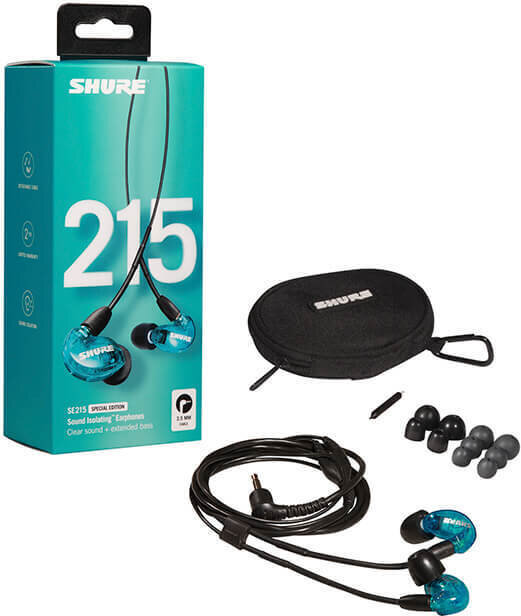 【キャンペーン特価】【送料込】SHURE SE215SPE-A 高遮音性 イヤホン/ブルー イヤフォン SE215 Special Edition【ポイント3倍】 3