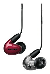 【送料込】SHURE SE53BARD+UNI-A / AONIC 5 有線タイプ 高遮音性イヤホン/レッド イヤフォン マイク・リモコン付