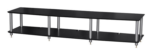 【送料込】Sound Magic AV200BS ブラック棚板/シルバー支柱 Design Edition オーディオラック【代金引換不可】