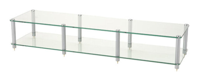 【送料込】Sound Magic XWL02GS ガラス棚板/シルバー支柱 防弾ガラス Laminated glass オーディオラック【代金引換不可】